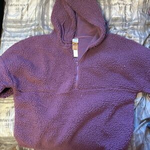 Pink Sherpa pullover jacket NWT